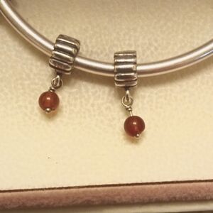 Pandora November Amber Birthstone Drop Charm